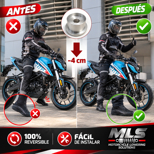 Reductor de altura Voge 125R – Baja 4 cm