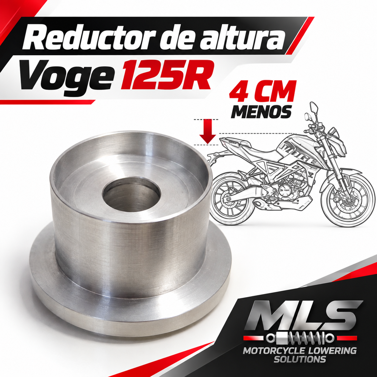 Reductor de altura Voge 125R – Baja 4 cm